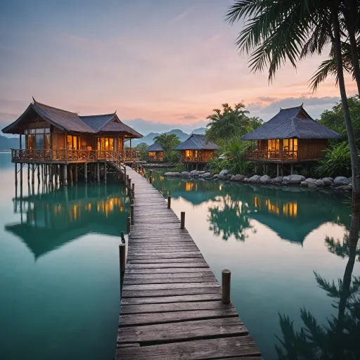 Thailand bungalows with serene lakes, floating retreats, and sea view escapes